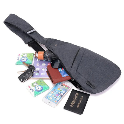 Men's Leisure Anti-theft Chest New Shoulder Boy Waterproof Travel Large Capacity Outdoor Slim Mini Crossbody Bag