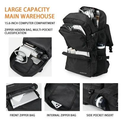 Men's Leisure Backpack, Large Capacity School Backpack, Travel Luggage, Outdoor Hiking Backpack