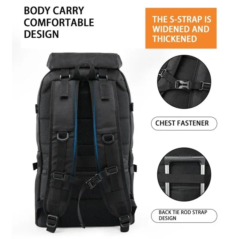 Men's Leisure Backpack, Large Capacity School Backpack, Travel Luggage, Outdoor Hiking Backpack