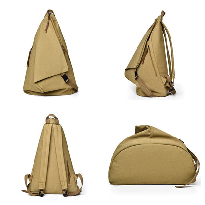 Men's Leisure Canvas Backpacks Waterproof Large-capacity Trend Man Versatile Schoolbags Teenagers Simplicity Travel Knapsacks
