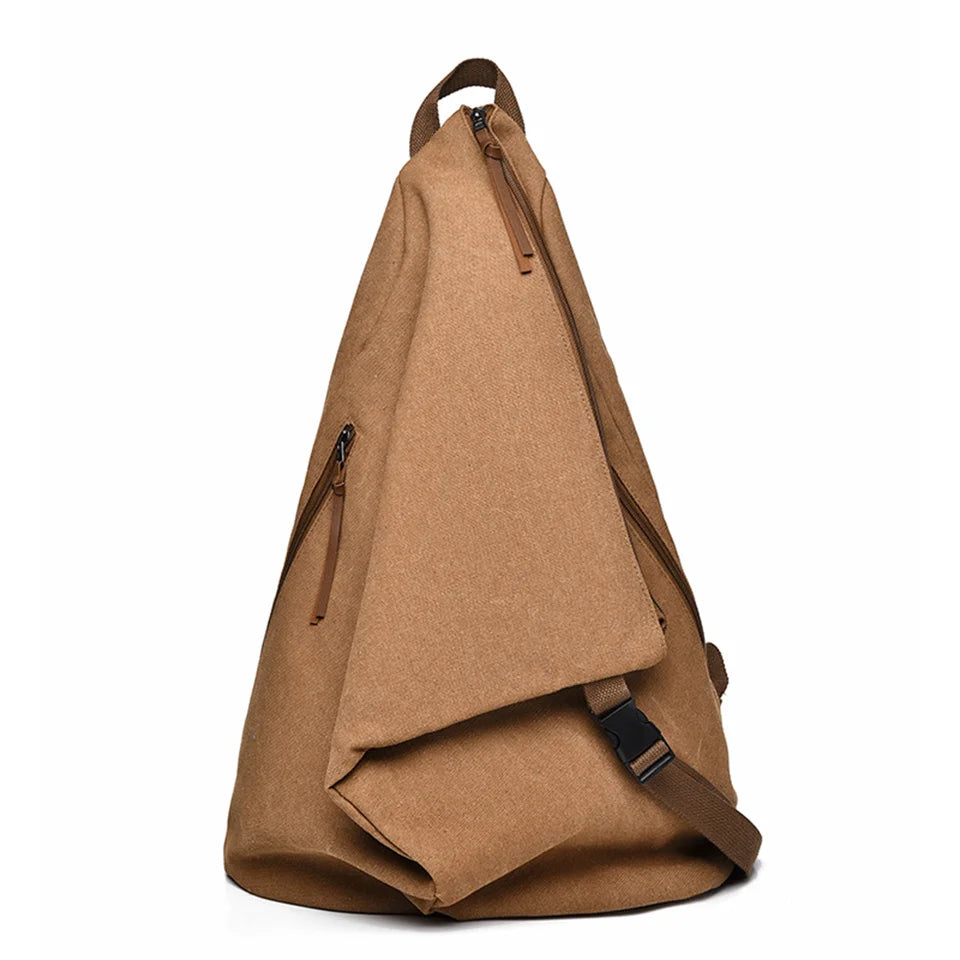 Men's Leisure Canvas Backpacks Waterproof Large-capacity Trend Man Versatile Schoolbags Teenagers Simplicity Travel Knapsacks