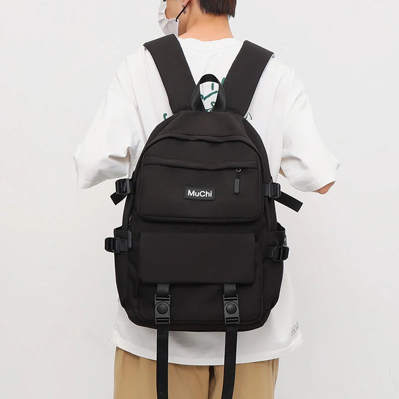 Men's Leisure Fashion Canvas Backpacks Man Simplicity Versatile Schoolbags Large-capacity Light Male Computer Travel Rucksacks