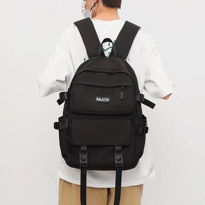 Men's Leisure Fashion Canvas Backpacks Man Simplicity Versatile Schoolbags Large-capacity Light Male Computer Travel Rucksacks