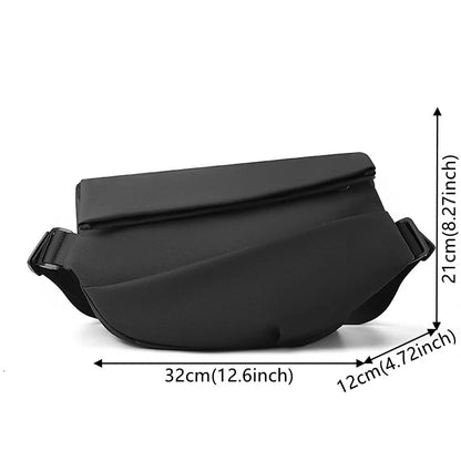 Men's Leisure Nylon Chest Packs Waterproof Light Man Versatile Solid Color Shoulder Bags Men Fashion Travel Motion Waist Packs