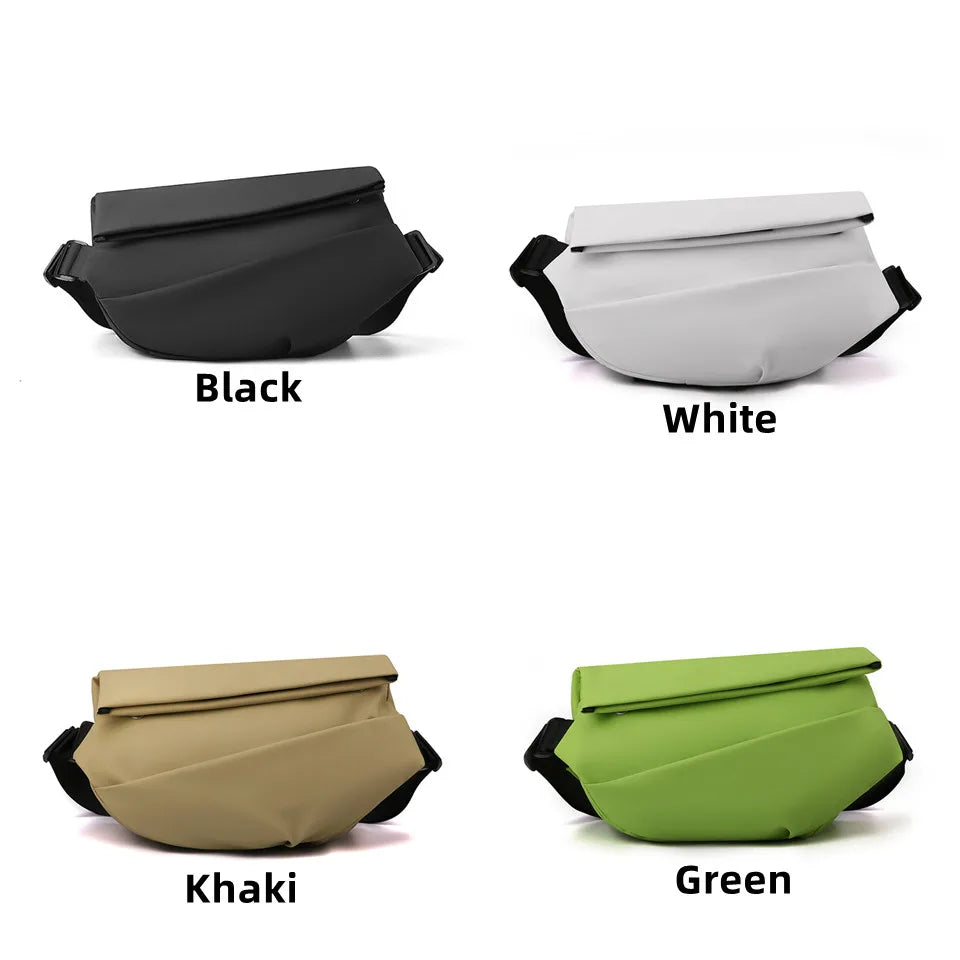 Men's Leisure Nylon Chest Packs Waterproof Light Man Versatile Solid Color Shoulder Bags Men Fashion Travel Motion Waist Packs