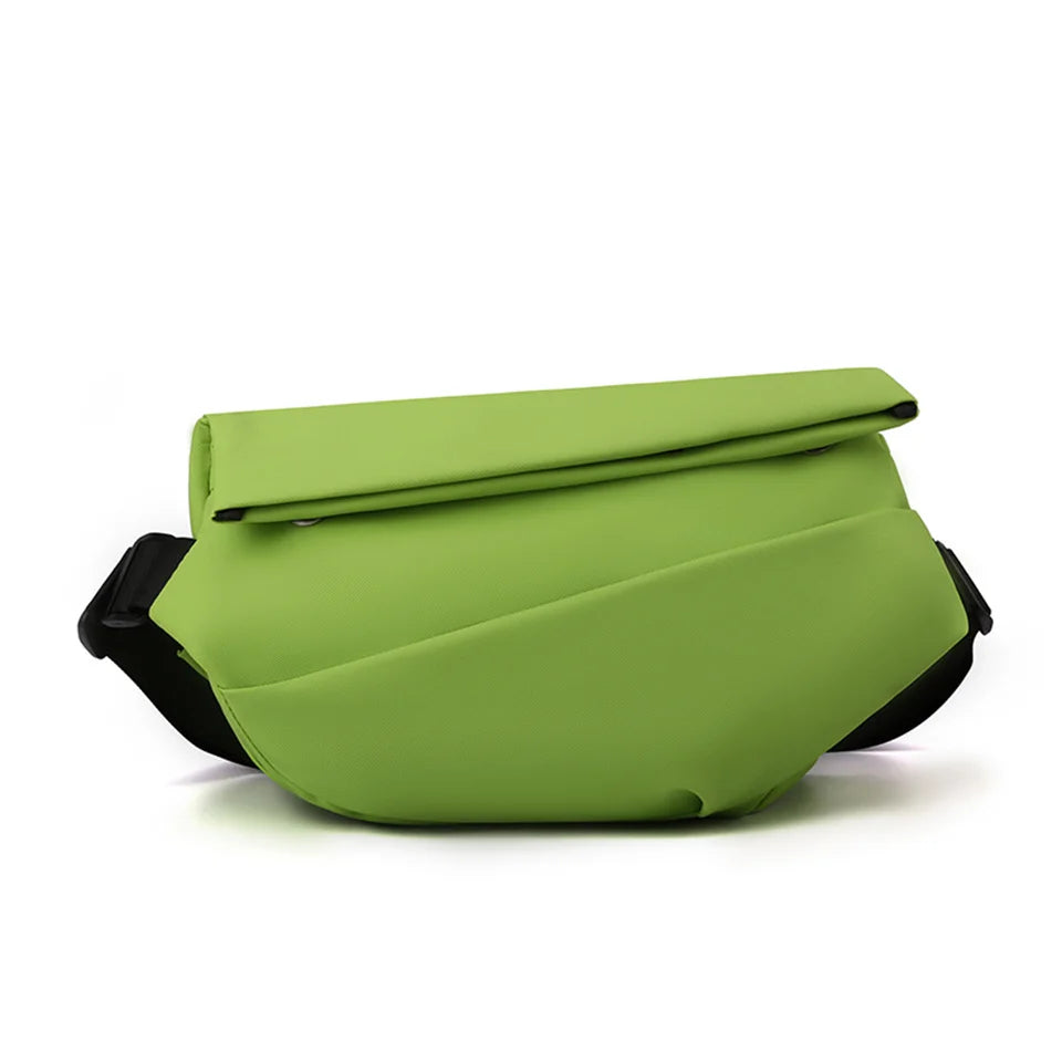 Men's Leisure Nylon Chest Packs Waterproof Light Man Versatile Solid Color Shoulder Bags Men Fashion Travel Motion Waist Packs