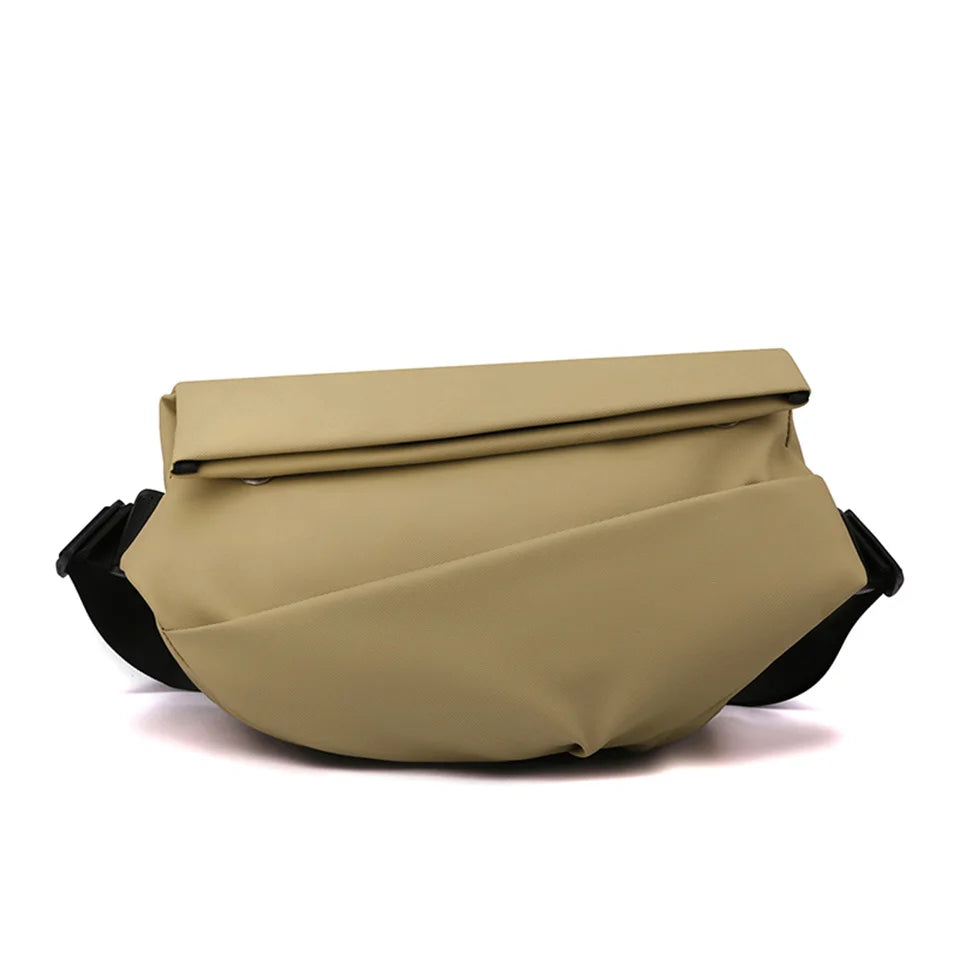 Men's Leisure Nylon Chest Packs Waterproof Light Man Versatile Solid Color Shoulder Bags Men Fashion Travel Motion Waist Packs