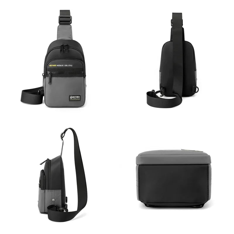 Men's Leisure Outdoor Sport Chest Pack Waterproof Nylon Male Versatile Light Crossbody Bags Man Designer Fashion Shoulder Bags