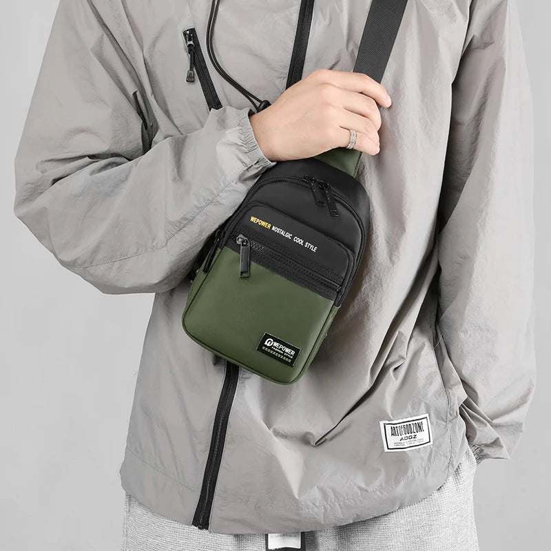Men's Leisure Outdoor Sport Chest Pack Waterproof Nylon Male Versatile Light Crossbody Bags Man Designer Fashion Shoulder Bags