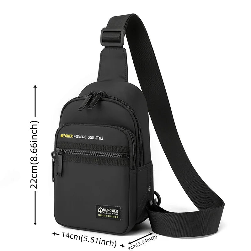 Men's Leisure Outdoor Sport Chest Pack Waterproof Nylon Male Versatile Light Crossbody Bags Man Designer Fashion Shoulder Bags