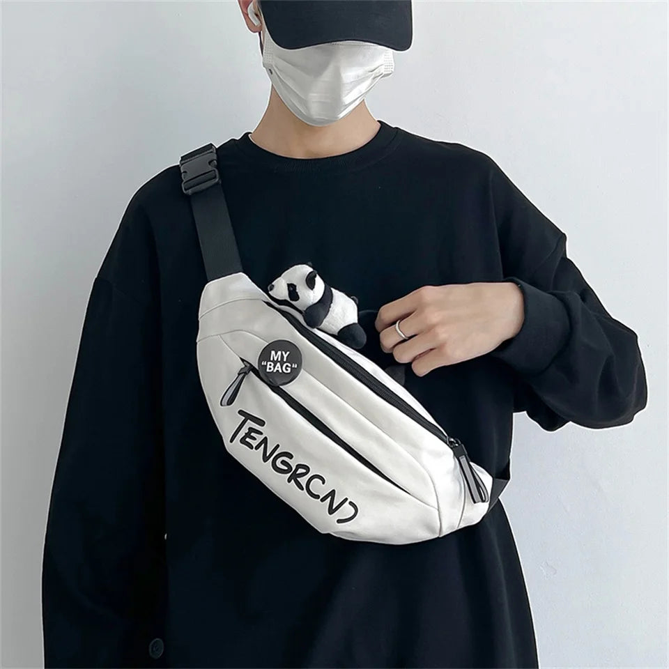 Men's Leisure Versatile Nylon Chest Packs Designer Light Waterproof Man Simplicity Waist Packs Men Fashion Motion Crossbody Bags
