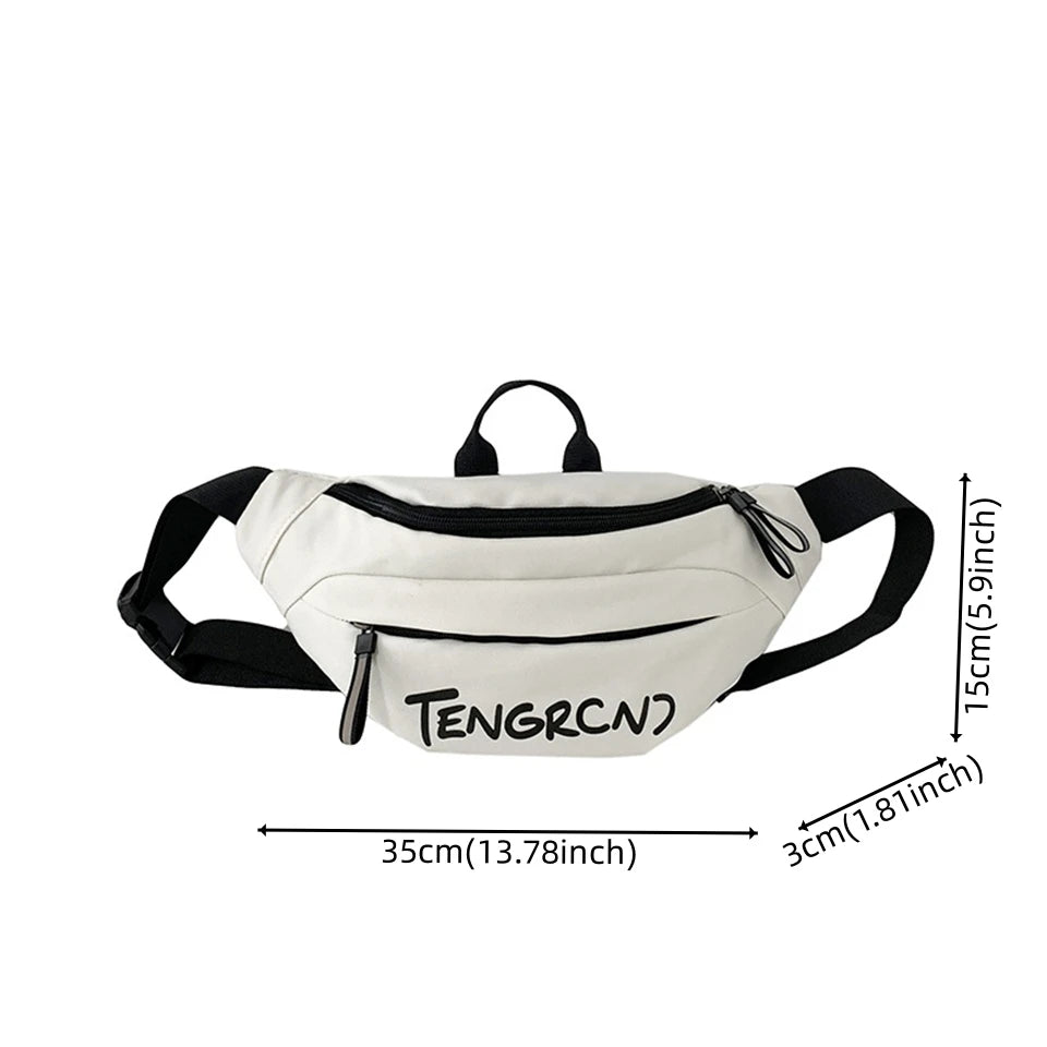 Men's Leisure Versatile Nylon Chest Packs Designer Light Waterproof Man Simplicity Waist Packs Men Fashion Motion Crossbody Bags