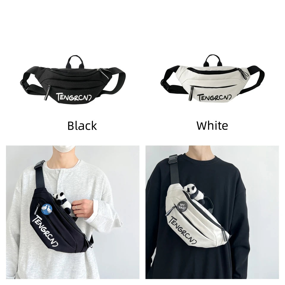 Men's Leisure Versatile Nylon Chest Packs Designer Light Waterproof Man Simplicity Waist Packs Men Fashion Motion Crossbody Bags