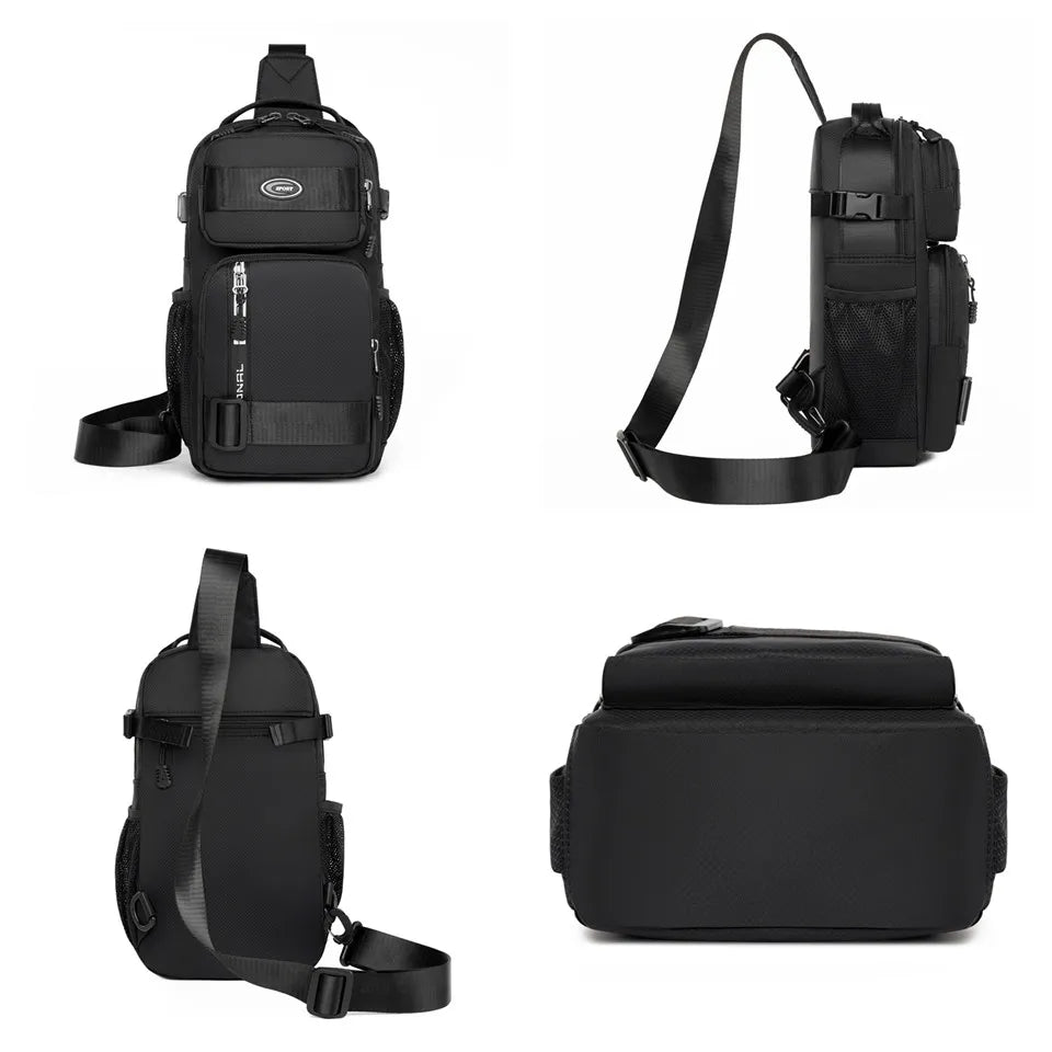 Men's Leisure Versatile Oxford Chest Packs Designer Light Waterproof Man Waist Packs Men Fashion Motion Crossbody Bags