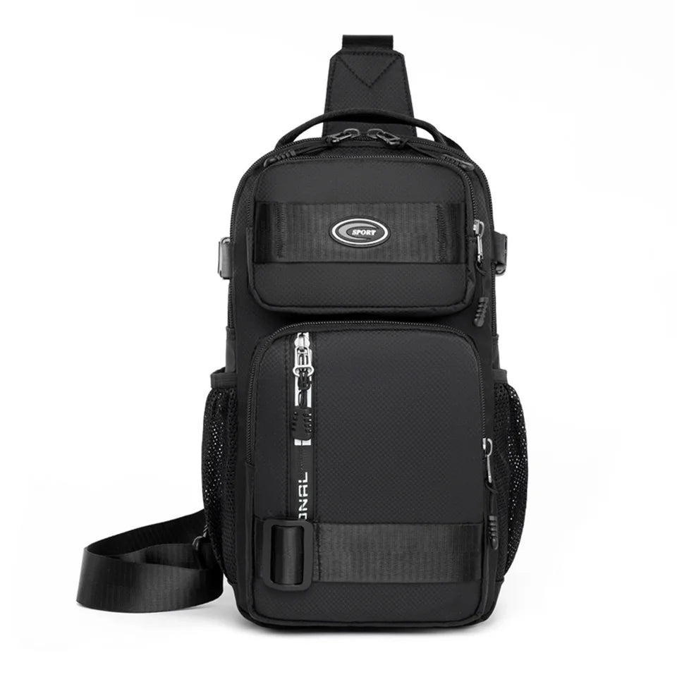 Men's Leisure Versatile Oxford Chest Packs Designer Light Waterproof Man Waist Packs Men Fashion Motion Crossbody Bags