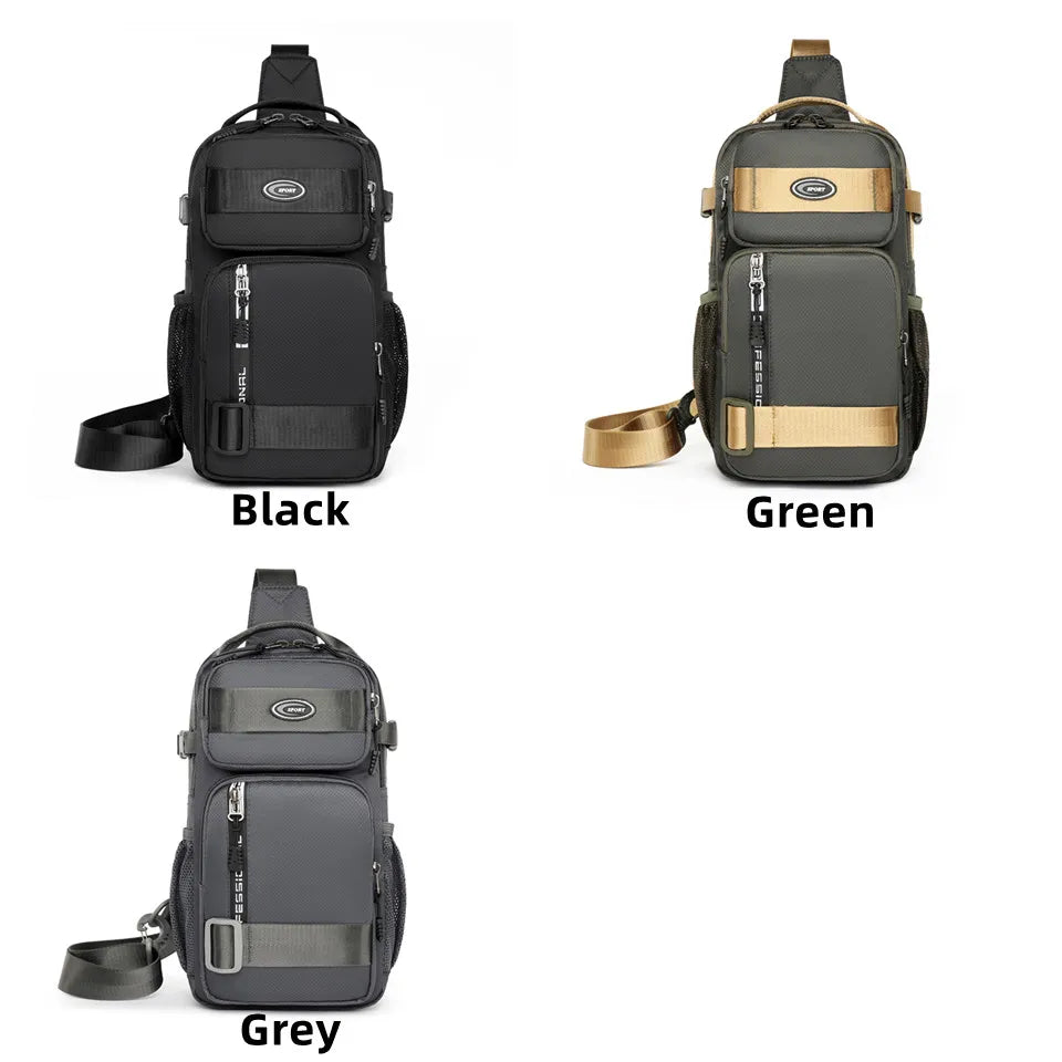Men's Leisure Versatile Oxford Chest Packs Designer Light Waterproof Man Waist Packs Men Fashion Motion Crossbody Bags
