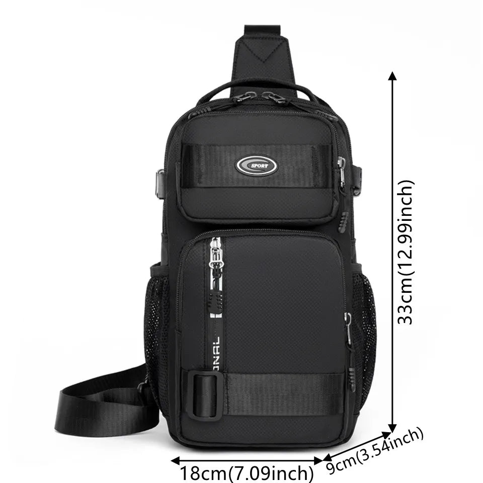 Men's Leisure Versatile Oxford Chest Packs Designer Light Waterproof Man Waist Packs Men Fashion Motion Crossbody Bags