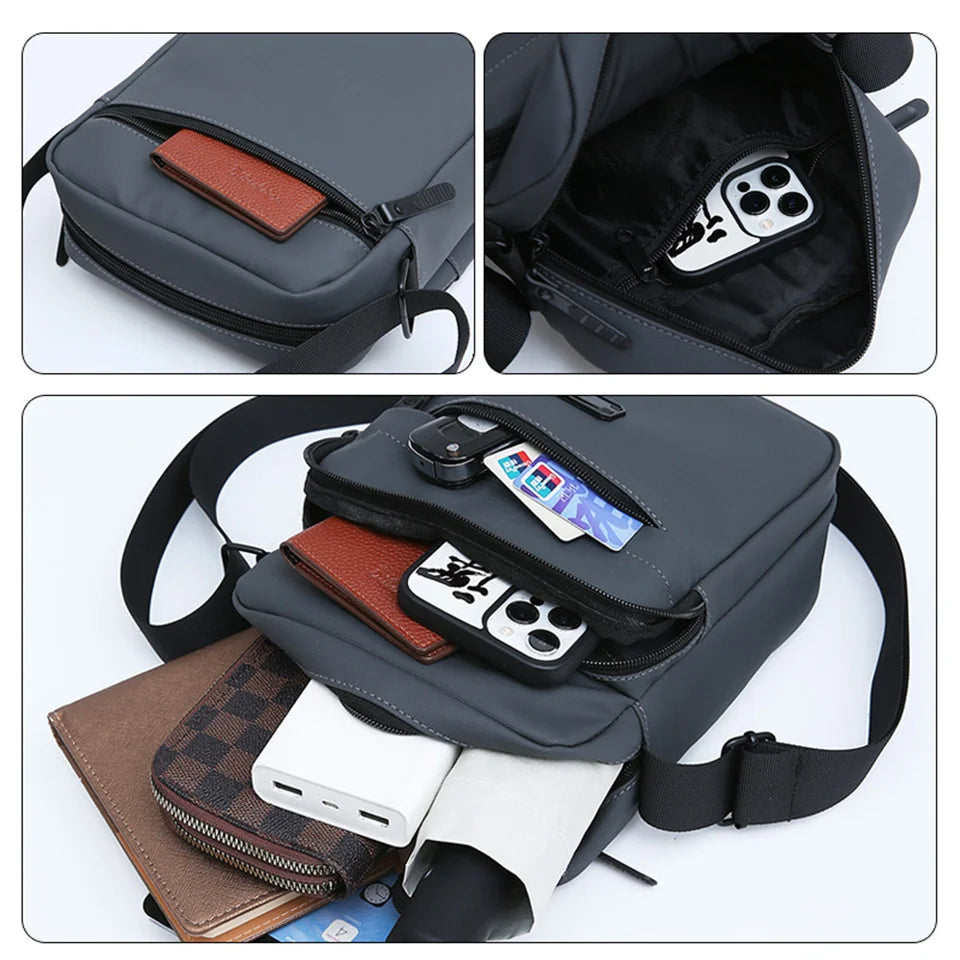 Men's Messenger Bags Versatile Male Business Oxford Casual Single Shoulder Bag Handbag Waterproof Solid Designer Crossbody Bag
