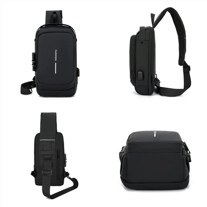 Men's Multifunction Anti-Theft USB Chest  Bags Man Crossbody Cross Body Travel Sling Shoulder Bag Pack Messenger Pack For Male