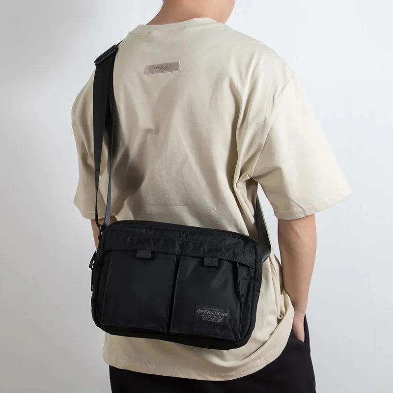 Men's Multifunction Oxford Shoulder Waterproof Travel Cross Body Messenger Crossbody Sling Bag Pack for Male Women Female