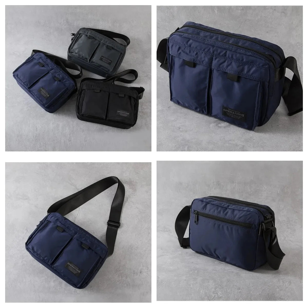 Men's Multifunction Oxford Shoulder Waterproof Travel Cross Body Messenger Crossbody Sling Bag Pack for Male Women Female