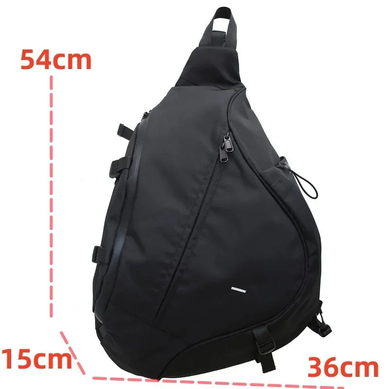 Men‘s New Trendy Casual Shoulder Hip Hop Large Capacity Travel Messenger Crossbody Sling Chest Bag Pack for Male Female