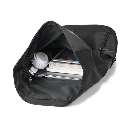 Men's Nylon Backpack Waterproof Large-capacity Commute Computer Package Man Travel Rucksack Leisure Simplicity Student Schoolbag