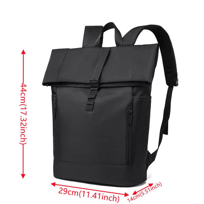 Men's Nylon Backpack Waterproof Large-capacity Commute Computer Package Man Travel Rucksack Leisure Simplicity Student Schoolbag