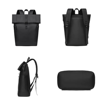 Men's Nylon Backpack Waterproof Large-capacity Commute Computer Package Man Travel Rucksack Leisure Simplicity Student Schoolbag