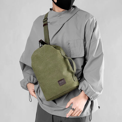 Men's Nylon Cloth Chest Pack Waterproof Designer Large-capacity Men Travel Shoulder Bags Man Leisure Sports Light Crossbody Bags
