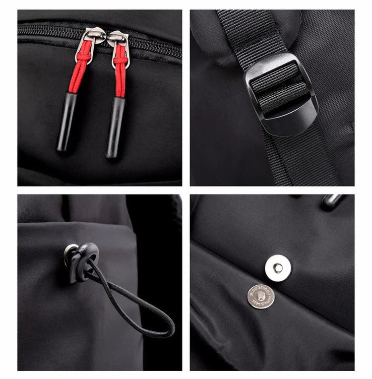 Men's Nylon Laptop Bag Large Capacity Leisure Shoulder Bag Fashion Travel Backpack Computer Bag Student Schoolbag