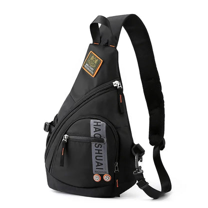 Men's Nylon Sling Knapsack Shoulder Messenger Cross Body Trekking Bags Chest Bag Laptop Kettle Travel Assault Single Back Pack