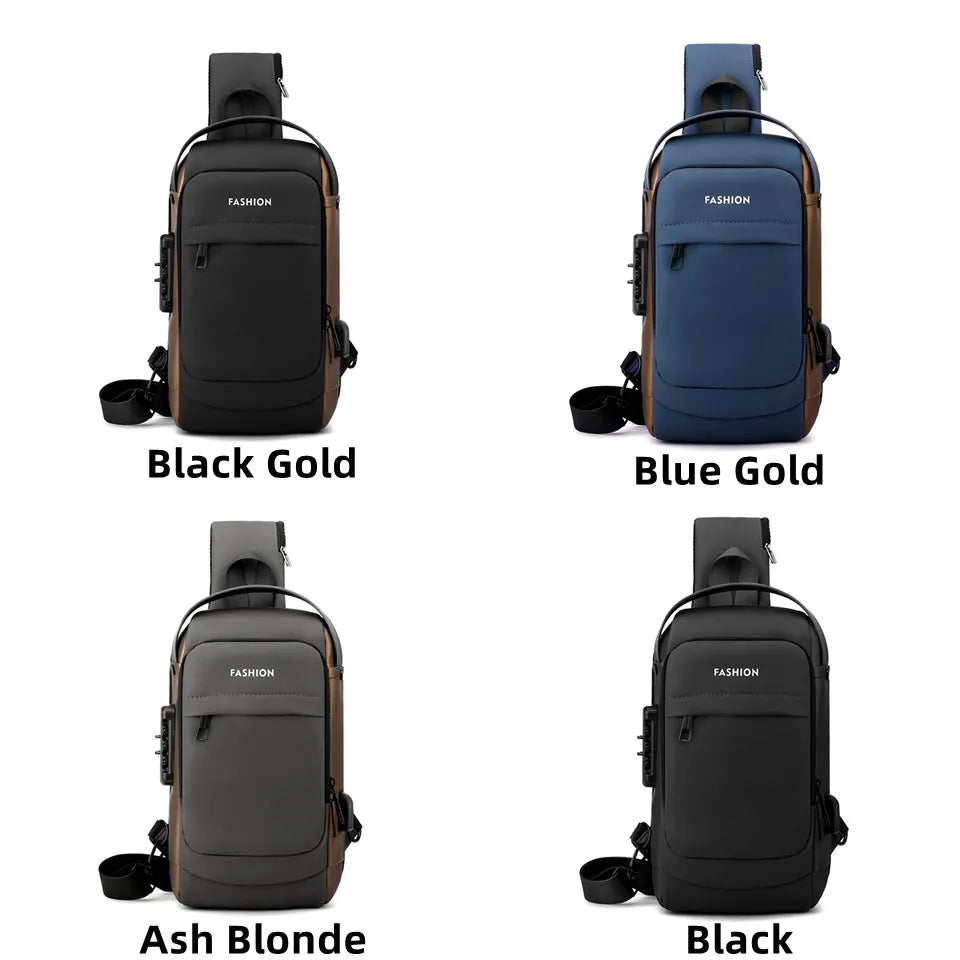 Men's Nylon Vintage Shoulder Bag Crossbody Bag Hiking Sling Shoulder Bag Satchel Tote For Men Casual Crossbody Bag