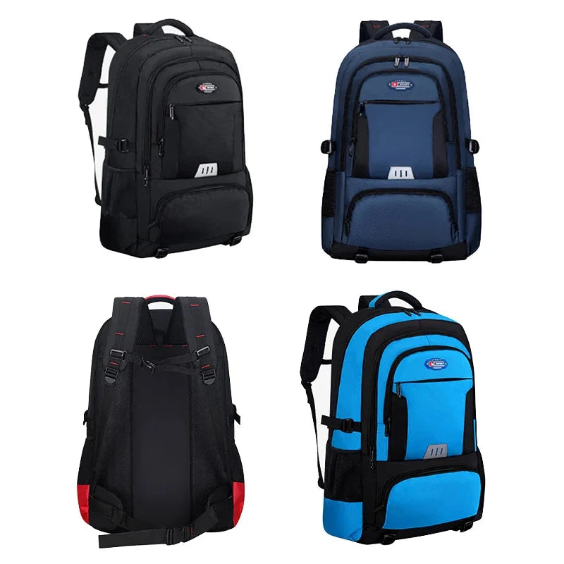 Men's Outdoor Backpack 60L High Capacity Climbing Travel Sports Rucksack School Bag Camping Hiking Pack For Male Female Women