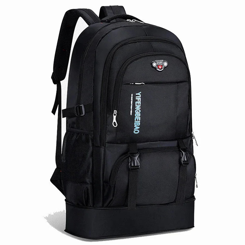 Men's Outdoor Backpack 65L High Capacity Climbing Travel Rucksack School Bag Sports Camping Hiking Pack For Male Female Women