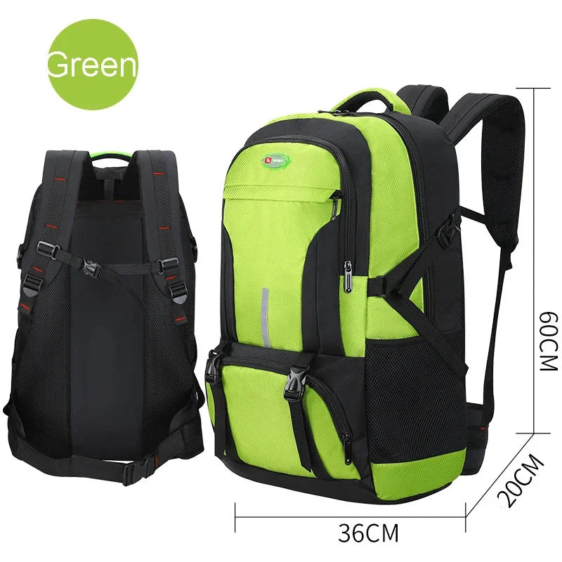 Men’s Outdoor Backpack Climbing Travel Sports Rucksack School Bag High Capacity Camping Hiking Pack For Male Female Women