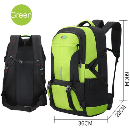 Men’s Outdoor Backpack Climbing Travel Sports Rucksack School Bag High Capacity Camping Hiking Pack For Male Female Women