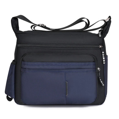 Men's Oxford Shoulder Bag Casual Large Capacity Multi-pocket Handbag Messenger Bag Male Crossbody Bags Tote
