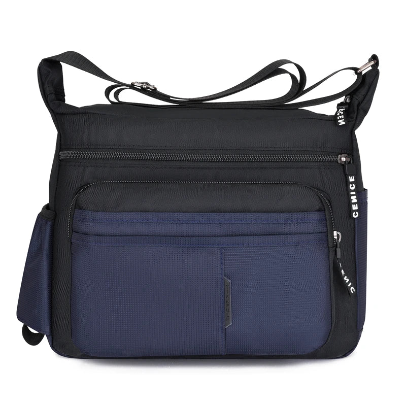 Men's Oxford Shoulder Bag Casual Large Capacity Multi-pocket Handbag Messenger Bag Male Crossbody Bags Tote