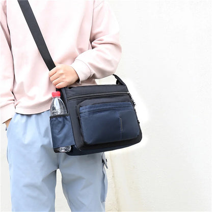 Men's Oxford Shoulder Bag Casual Large Capacity Multi-pocket Handbag Messenger Bag Male Crossbody Bags Tote