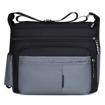Men's Oxford Shoulder Bag Casual Large Capacity Multi-pocket Handbag Messenger Bag Male Crossbody Bags Tote