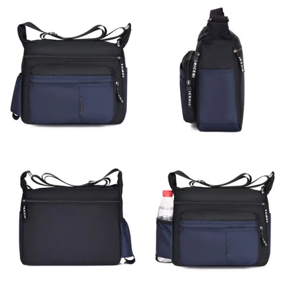 Men's Oxford Shoulder Bag Casual Large Capacity Multi-pocket Handbag Messenger Bag Male Crossbody Bags Tote