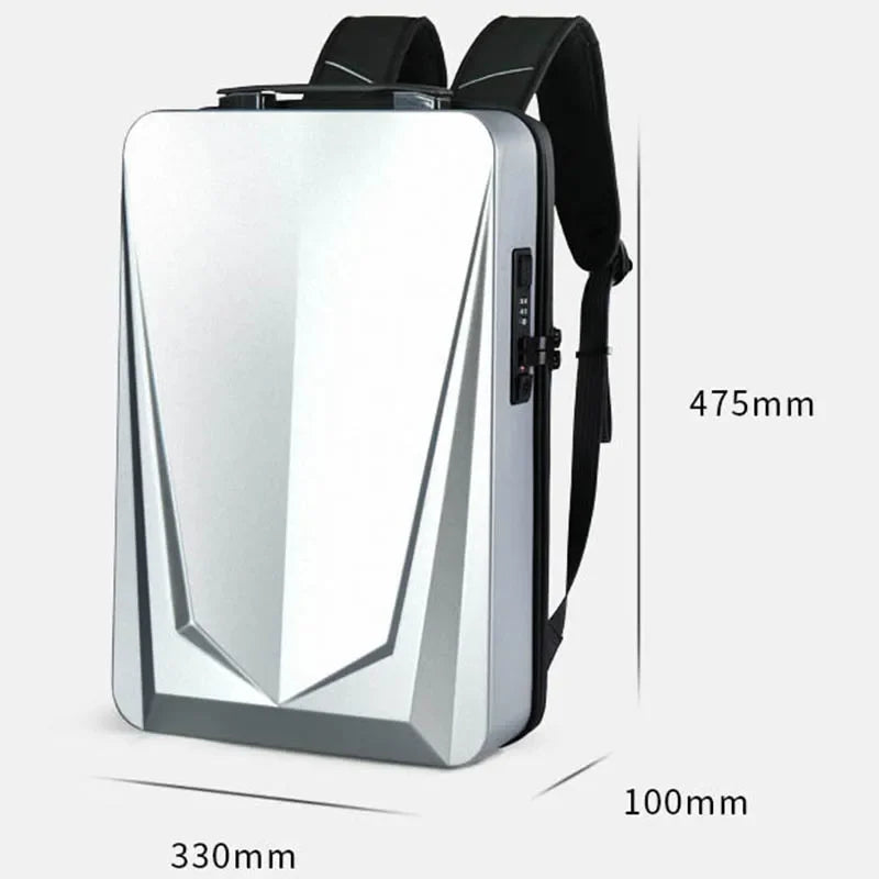 Men's PC Hardshell Backpack Trendy Cool E-sports Backpack Full Keyboard USB Multi-function laptop backpack Business Backpack