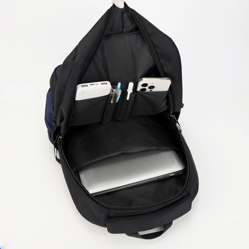 Men's Portable Travel Computer Backpack Waterproof Wear Resistant Schoolbag Oxford Cloth Man Fashion Versatile Student Rucksack