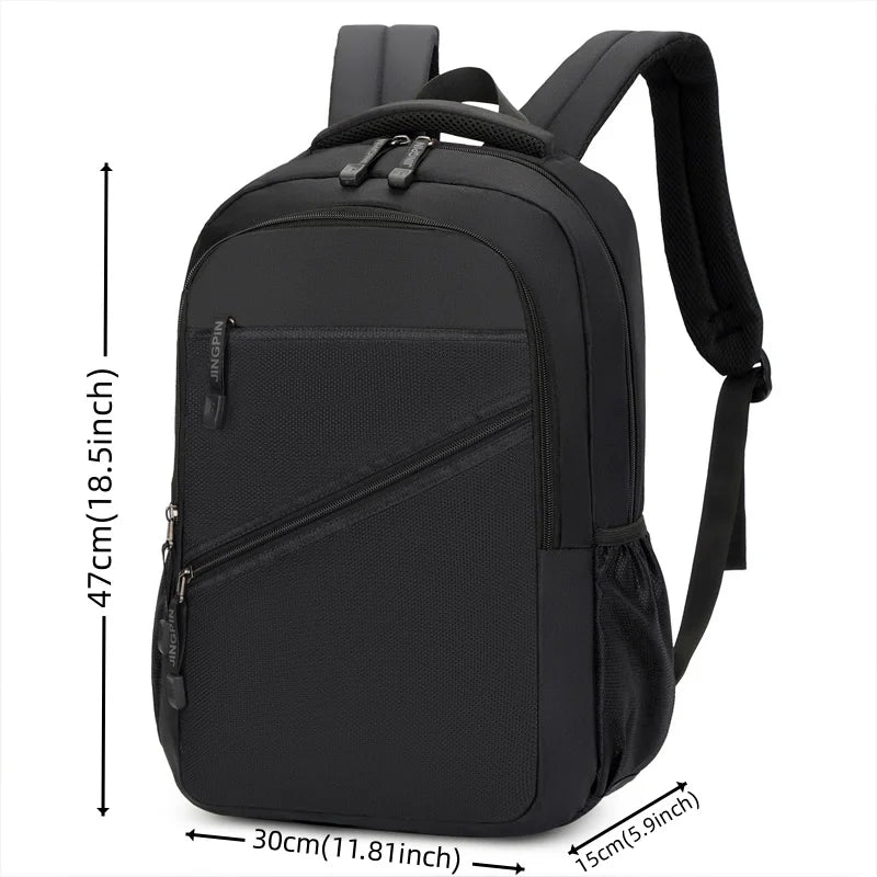 Men's Portable Travel Computer Backpack Waterproof Wear Resistant Schoolbag Oxford Cloth Man Fashion Versatile Student Rucksack