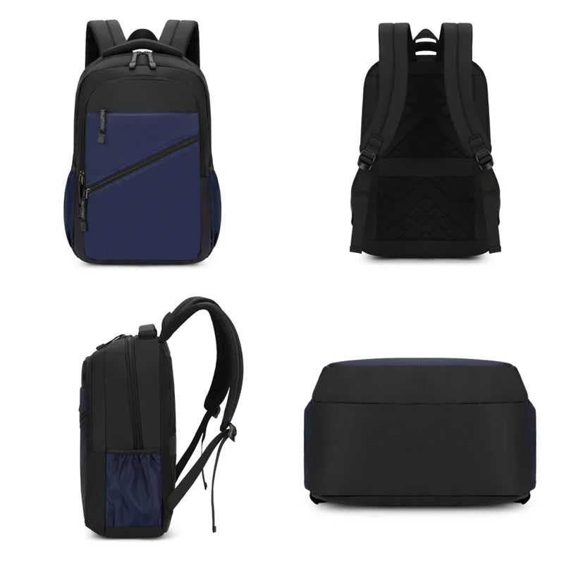 Men's Portable Travel Computer Backpack Waterproof Wear Resistant Schoolbag Oxford Cloth Man Fashion Versatile Student Rucksack