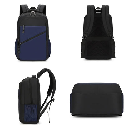Men's Portable Travel Computer Backpack Waterproof Wear Resistant Schoolbag Oxford Cloth Man Fashion Versatile Student Rucksack