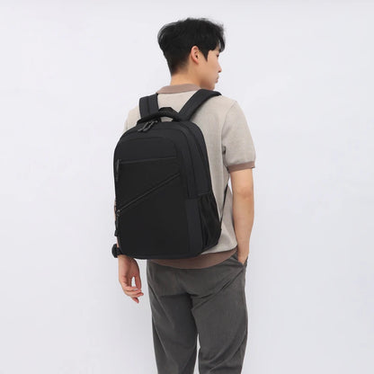 Men's Portable Travel Computer Backpack Waterproof Wear Resistant Schoolbag Oxford Cloth Man Fashion Versatile Student Rucksack