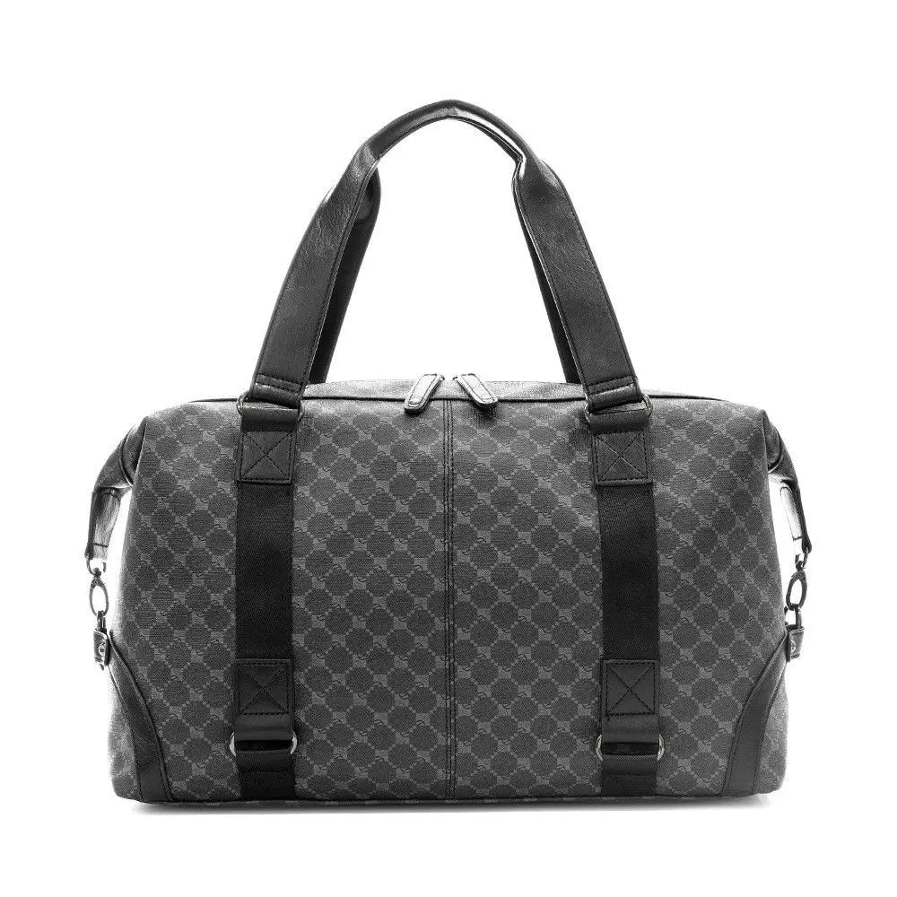 Men's Pu Leather Multifunctional Waterproof Handbags Korean Fashion Casual Cross-body Travel Large Capacity Duffle Bags for Men