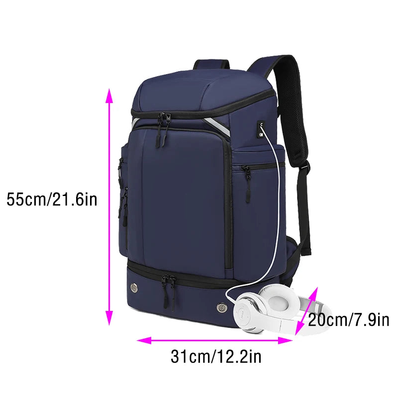Men's Reinforced Backpack Waterproof Light Weat Business Laptop Large Size Bags Multifinonal Travel Backpacks for Women Outdoor